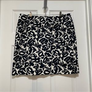 Talbots Navy & White Skirt